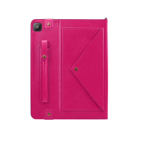 Funda de Cuero Cartera con Soporte Carcasa L04 para Samsung Galaxy Tab S6 Lite 10.4 SM-P610 Rosa Roja