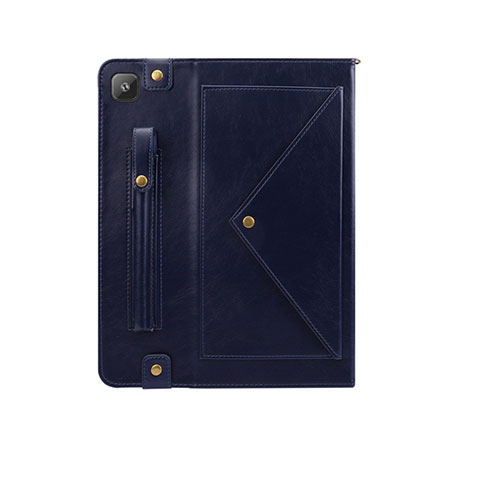 Funda de Cuero Cartera con Soporte Carcasa L04 para Samsung Galaxy Tab S6 Lite 4G 10.4 SM-P615 Azul