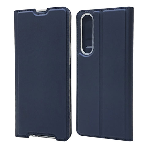 Funda de Cuero Cartera con Soporte Carcasa L04 para Sony Xperia 1 II Azul