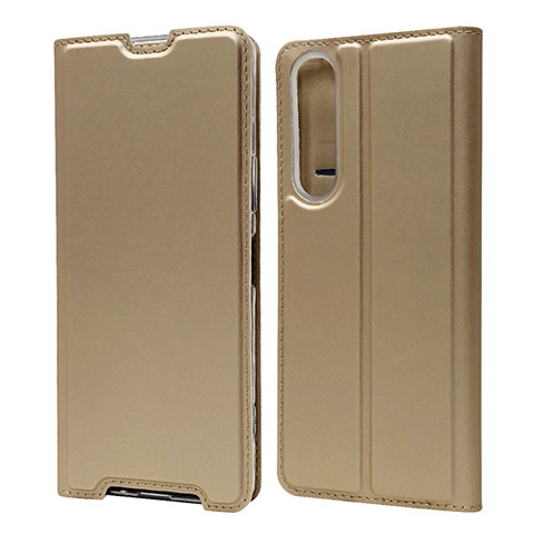 Funda de Cuero Cartera con Soporte Carcasa L04 para Sony Xperia 1 II Oro