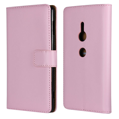 Funda de Cuero Cartera con Soporte Carcasa L04 para Sony Xperia XZ2 Rosa