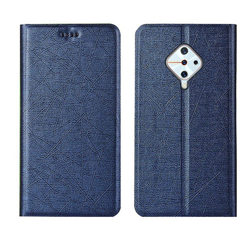 Funda de Cuero Cartera con Soporte Carcasa L04 para Vivo X50 Lite Azul