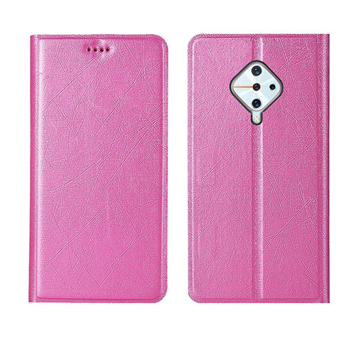 Funda de Cuero Cartera con Soporte Carcasa L04 para Vivo X50 Lite Rosa