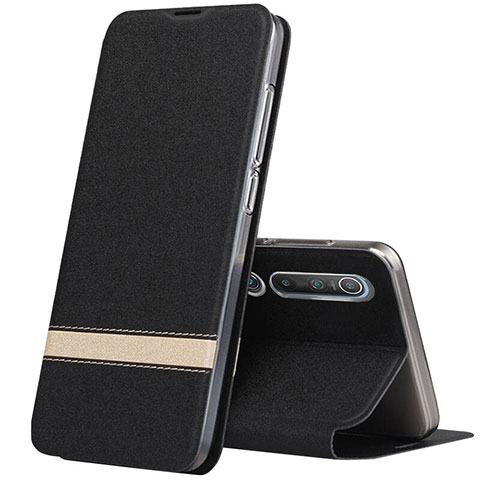 Funda de Cuero Cartera con Soporte Carcasa L04 para Xiaomi Mi 10 Negro