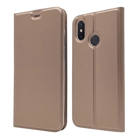 Funda de Cuero Cartera con Soporte Carcasa L04 para Xiaomi Mi 8 Oro Rosa