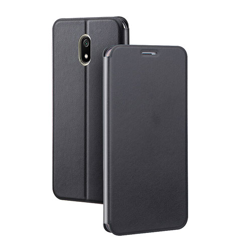 Funda de Cuero Cartera con Soporte Carcasa L04 para Xiaomi Redmi 8A Negro