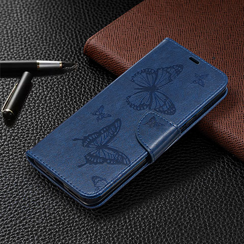 Funda de Cuero Cartera con Soporte Carcasa L04 para Xiaomi Redmi 9 Activ Azul