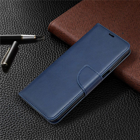 Funda de Cuero Cartera con Soporte Carcasa L04 para Xiaomi Redmi Note 9 Pro Max Azul