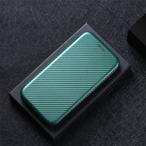 Funda de Cuero Cartera con Soporte Carcasa L04Z para Asus ZenFone 8 Mini Verde