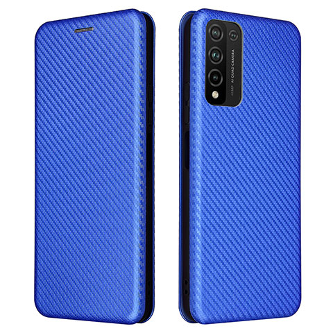 Funda de Cuero Cartera con Soporte Carcasa L04Z para Huawei Honor 10X Lite Azul