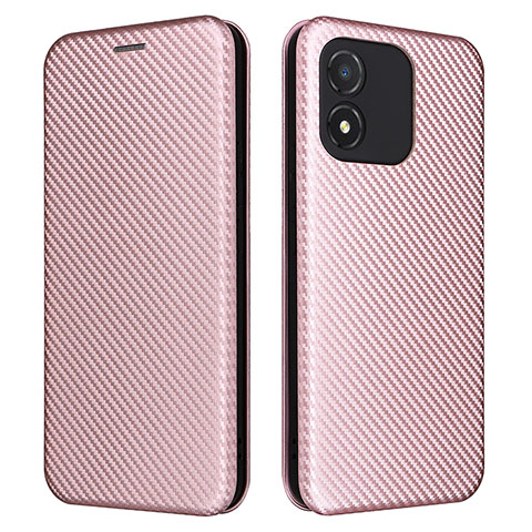 Funda de Cuero Cartera con Soporte Carcasa L04Z para Huawei Honor X5 Oro Rosa