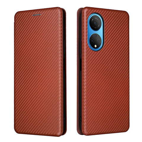 Funda de Cuero Cartera con Soporte Carcasa L04Z para Huawei Honor X7 Marron