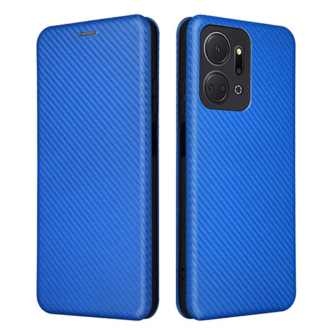 Funda de Cuero Cartera con Soporte Carcasa L04Z para Huawei Honor X7a Azul