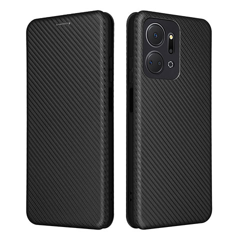 Funda de Cuero Cartera con Soporte Carcasa L04Z para Huawei Honor X7a Negro