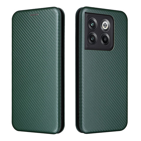 Funda de Cuero Cartera con Soporte Carcasa L04Z para OnePlus 10T 5G Verde