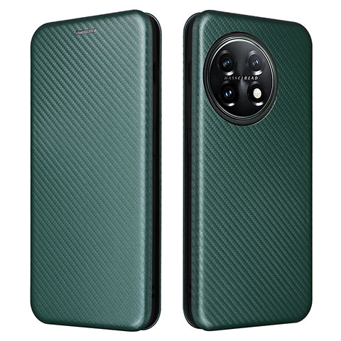 Funda de Cuero Cartera con Soporte Carcasa L04Z para OnePlus 11 5G Verde