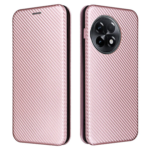 Funda de Cuero Cartera con Soporte Carcasa L04Z para OnePlus 11R 5G Oro Rosa