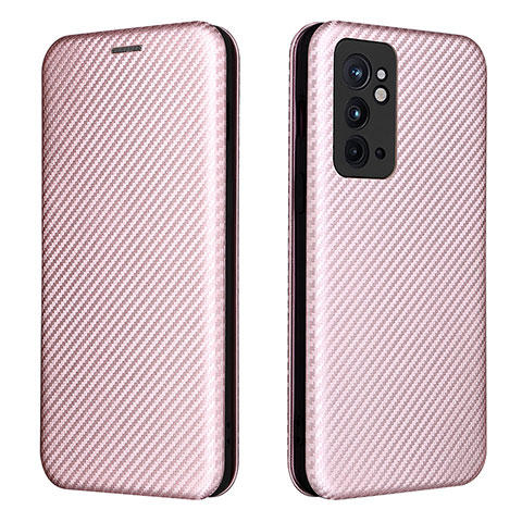 Funda de Cuero Cartera con Soporte Carcasa L04Z para OnePlus 9RT 5G Oro Rosa