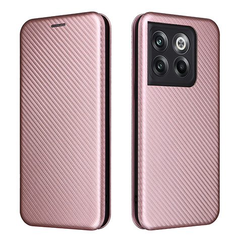 Funda de Cuero Cartera con Soporte Carcasa L04Z para OnePlus Ace Pro 5G Oro Rosa