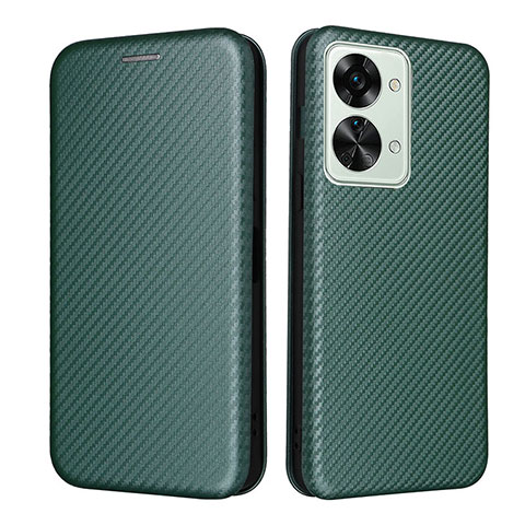 Funda de Cuero Cartera con Soporte Carcasa L04Z para OnePlus Nord 2T 5G Verde