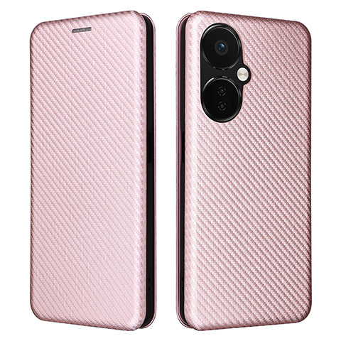 Funda de Cuero Cartera con Soporte Carcasa L04Z para OnePlus Nord CE 3 5G Oro Rosa