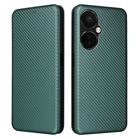 Funda de Cuero Cartera con Soporte Carcasa L04Z para OnePlus Nord CE 3 5G Verde