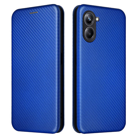 Funda de Cuero Cartera con Soporte Carcasa L04Z para Realme 10 Pro 5G Azul