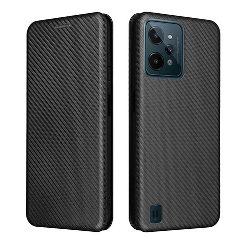 Funda de Cuero Cartera con Soporte Carcasa L04Z para Realme C31 Negro