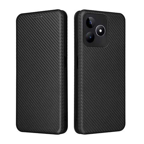 Funda de Cuero Cartera con Soporte Carcasa L04Z para Realme C53 Negro