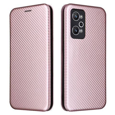 Funda de Cuero Cartera con Soporte Carcasa L04Z para Realme GT Neo 3T 5G Oro Rosa