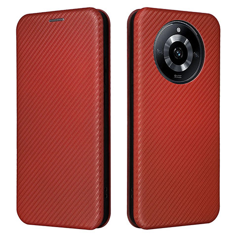 Funda de Cuero Cartera con Soporte Carcasa L04Z para Realme Narzo 60 5G Marron