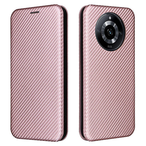 Funda de Cuero Cartera con Soporte Carcasa L04Z para Realme Narzo 60 5G Oro Rosa