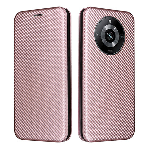 Funda de Cuero Cartera con Soporte Carcasa L04Z para Realme Narzo 60 Pro 5G Oro Rosa