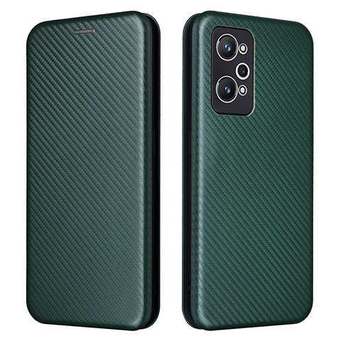 Funda de Cuero Cartera con Soporte Carcasa L04Z para Realme Q5 Pro 5G Verde