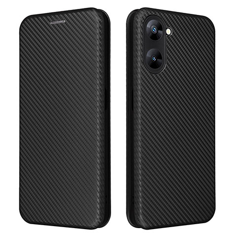 Funda de Cuero Cartera con Soporte Carcasa L04Z para Realme V30t 5G Negro