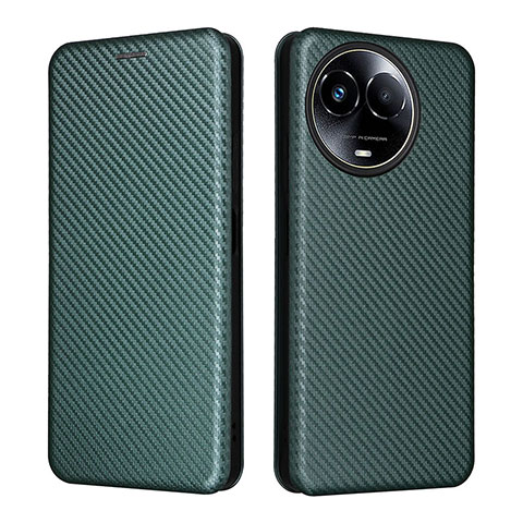 Funda de Cuero Cartera con Soporte Carcasa L04Z para Realme V50s 5G Verde