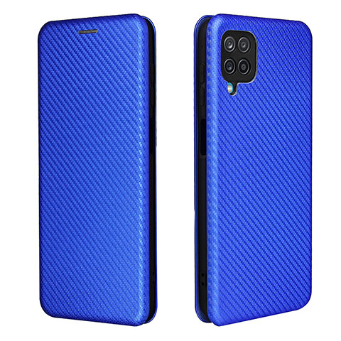 Funda de Cuero Cartera con Soporte Carcasa L04Z para Samsung Galaxy A12 5G Azul