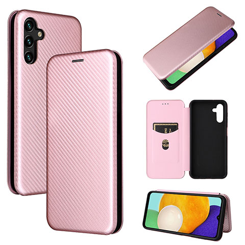 Funda de Cuero Cartera con Soporte Carcasa L04Z para Samsung Galaxy A13 5G Oro Rosa