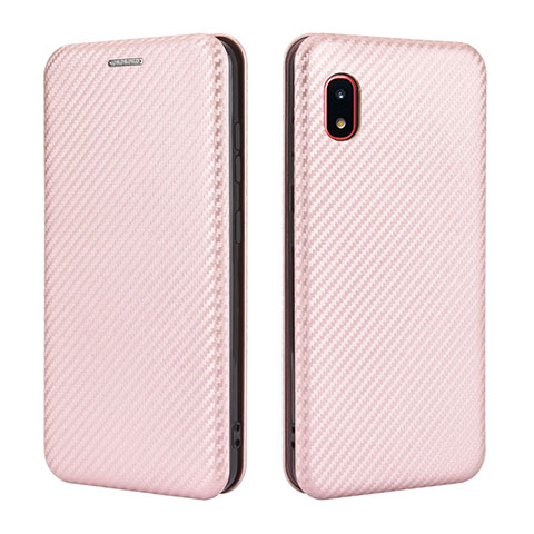 Funda de Cuero Cartera con Soporte Carcasa L04Z para Samsung Galaxy A20 SC-02M SCV46 Oro Rosa