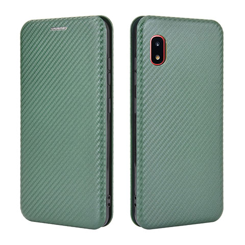 Funda de Cuero Cartera con Soporte Carcasa L04Z para Samsung Galaxy A20 SC-02M SCV46 Verde