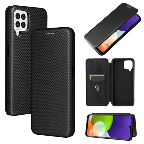 Funda de Cuero Cartera con Soporte Carcasa L04Z para Samsung Galaxy A22 4G Negro