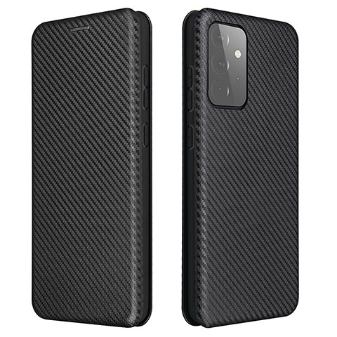 Funda de Cuero Cartera con Soporte Carcasa L04Z para Samsung Galaxy A72 4G Negro