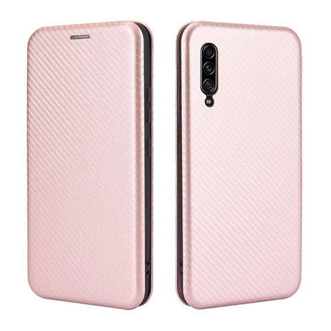 Funda de Cuero Cartera con Soporte Carcasa L04Z para Samsung Galaxy A90 5G Oro Rosa