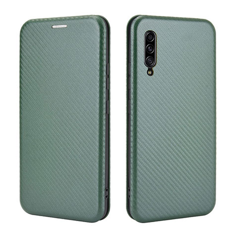 Funda de Cuero Cartera con Soporte Carcasa L04Z para Samsung Galaxy A90 5G Verde