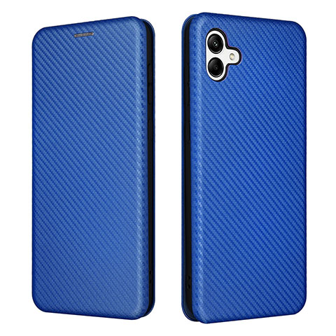 Funda de Cuero Cartera con Soporte Carcasa L04Z para Samsung Galaxy F04 Azul