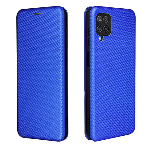 Funda de Cuero Cartera con Soporte Carcasa L04Z para Samsung Galaxy F12 Azul