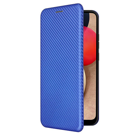 Funda de Cuero Cartera con Soporte Carcasa L04Z para Samsung Galaxy M02s Azul