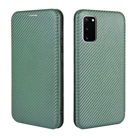 Funda de Cuero Cartera con Soporte Carcasa L04Z para Samsung Galaxy S20 FE (2022) 5G Verde