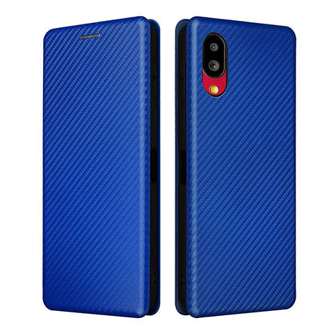 Funda de Cuero Cartera con Soporte Carcasa L04Z para Sharp Simple Sumaho 6 Azul