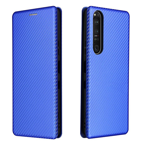 Funda de Cuero Cartera con Soporte Carcasa L04Z para Sony Xperia 1 III Azul